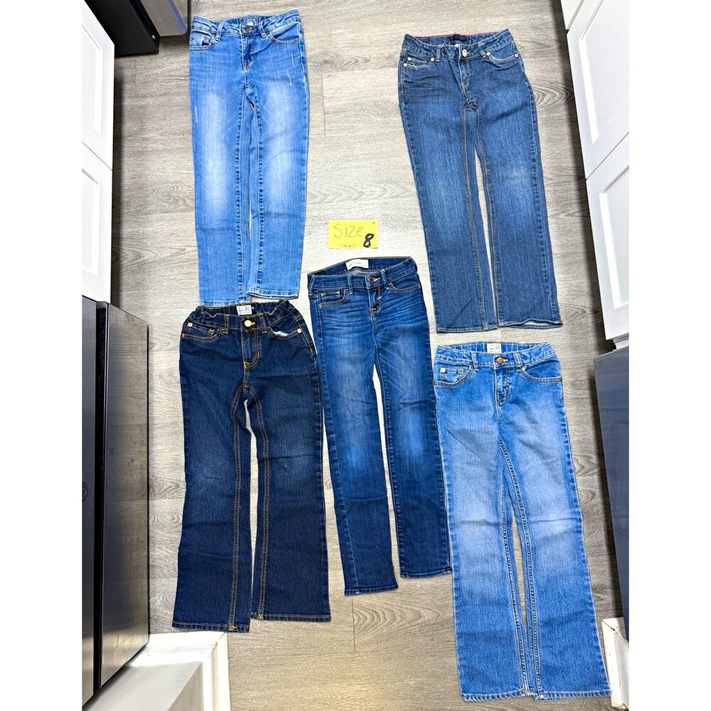 Girls Jeans Lot of 5 Size 8 Children’s Place Old Navy Abercrombie Cherokee
